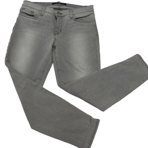 J Brand Grey Skinny Mid Rise Jeans Size 28 - Picture 1 of 9